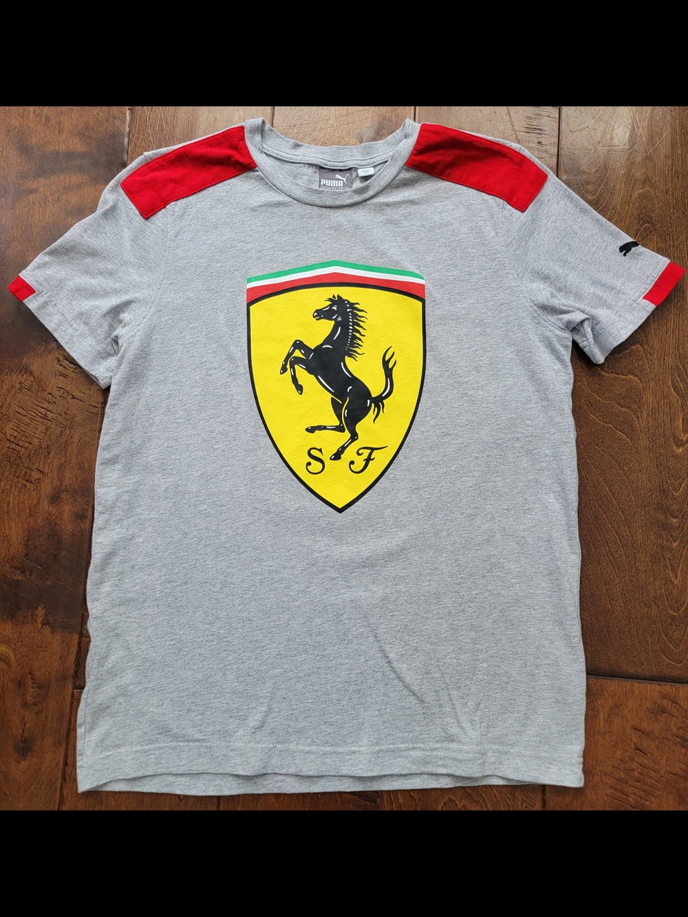PUMA Scuderia Ferrari Officially Licensed F1 Gray T-Shirt, Size S